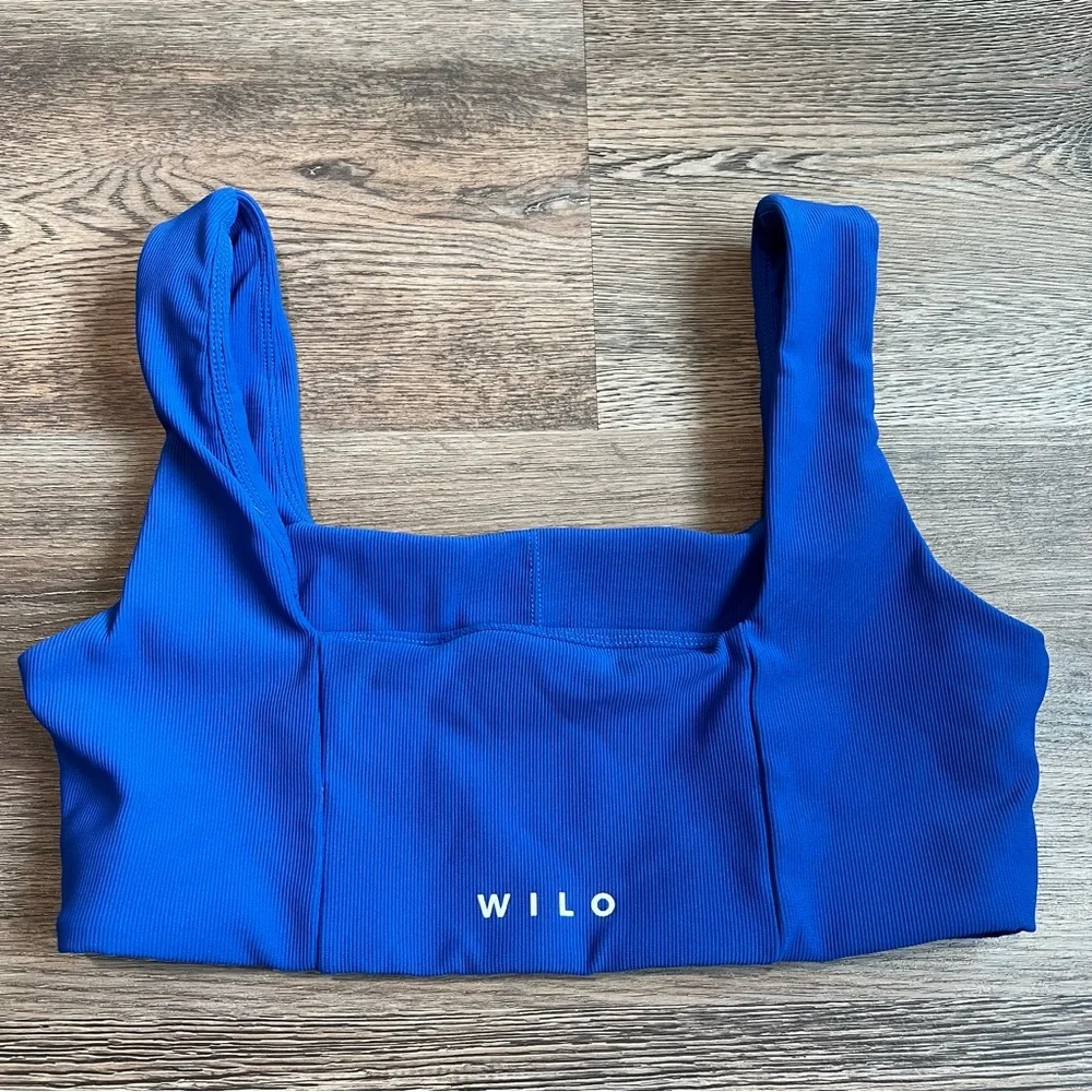 Wilo Vibrant Blue Ribbed Sports Bra - Picture 2 of 4